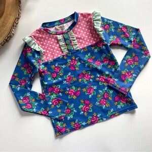 Matilda Jane Brilliant Daydream Low Tide Rash Guard Swim Top | Size 8